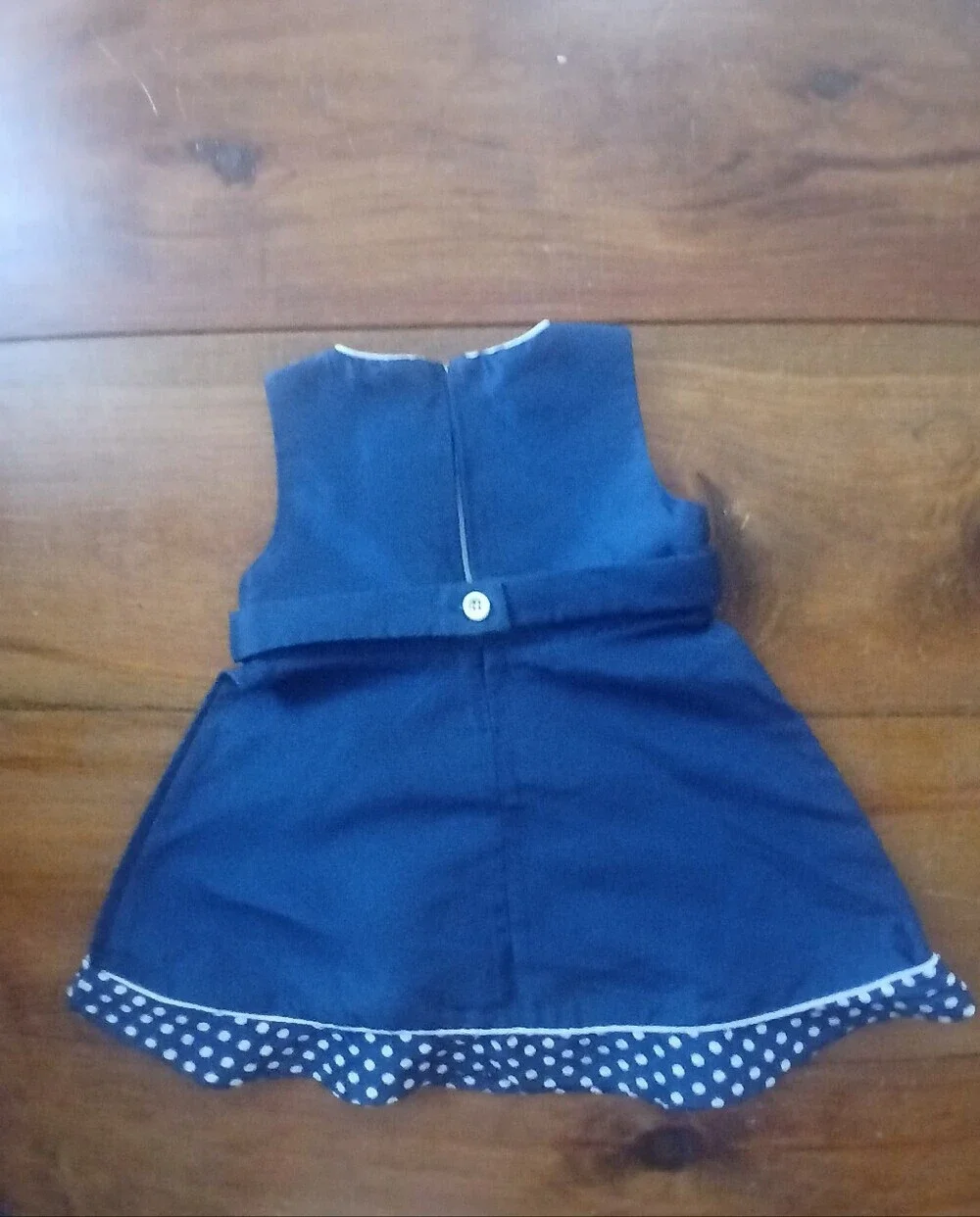 Bonnie Baby Navy Blue Polka Dot Toddler Dress and Coat Sz 24M